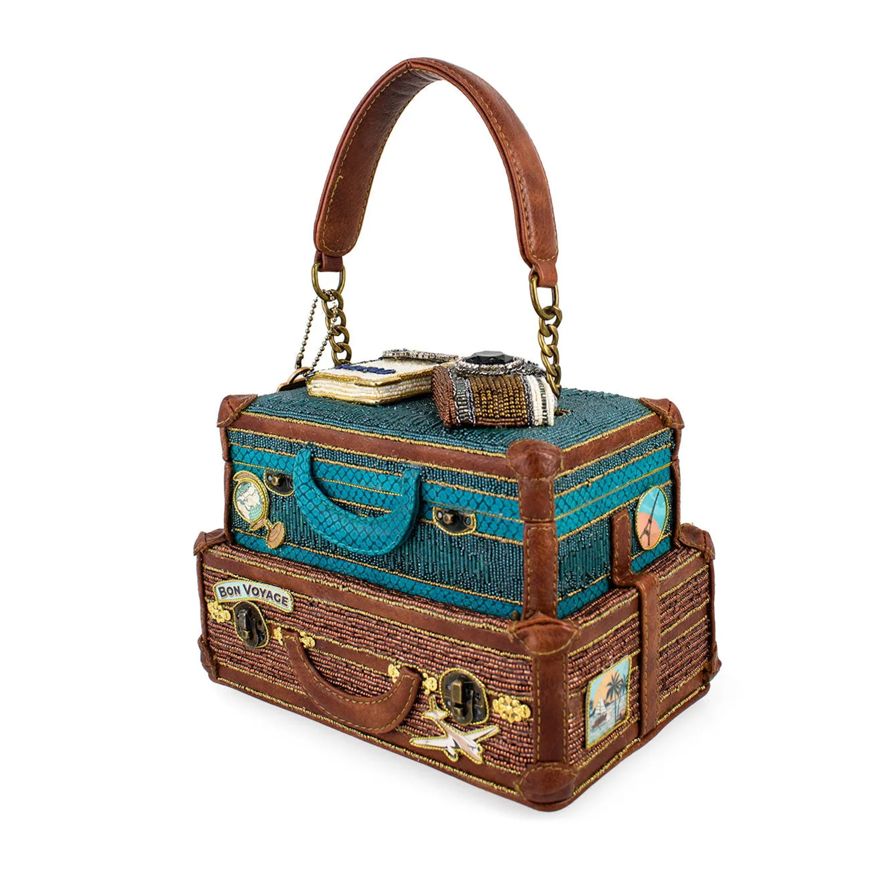 BAGGAGE CLAIM BEADED HANDBAG - Image 3