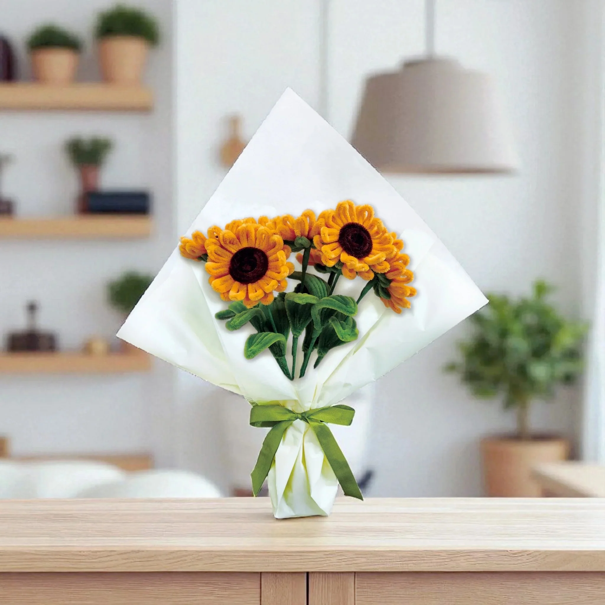 CHENILLE FLOWER BOUQUET MODEL KIT SUNFLOWERS - Image 5