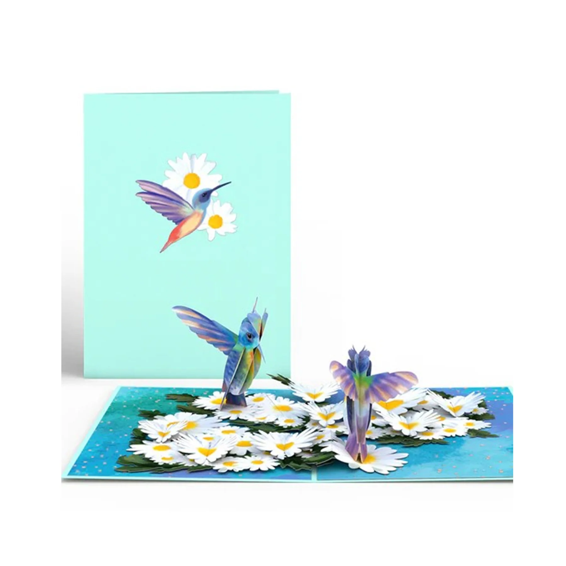 DAISY PATCH HUMMINGBIRDS POP-UP CARD - Image 4