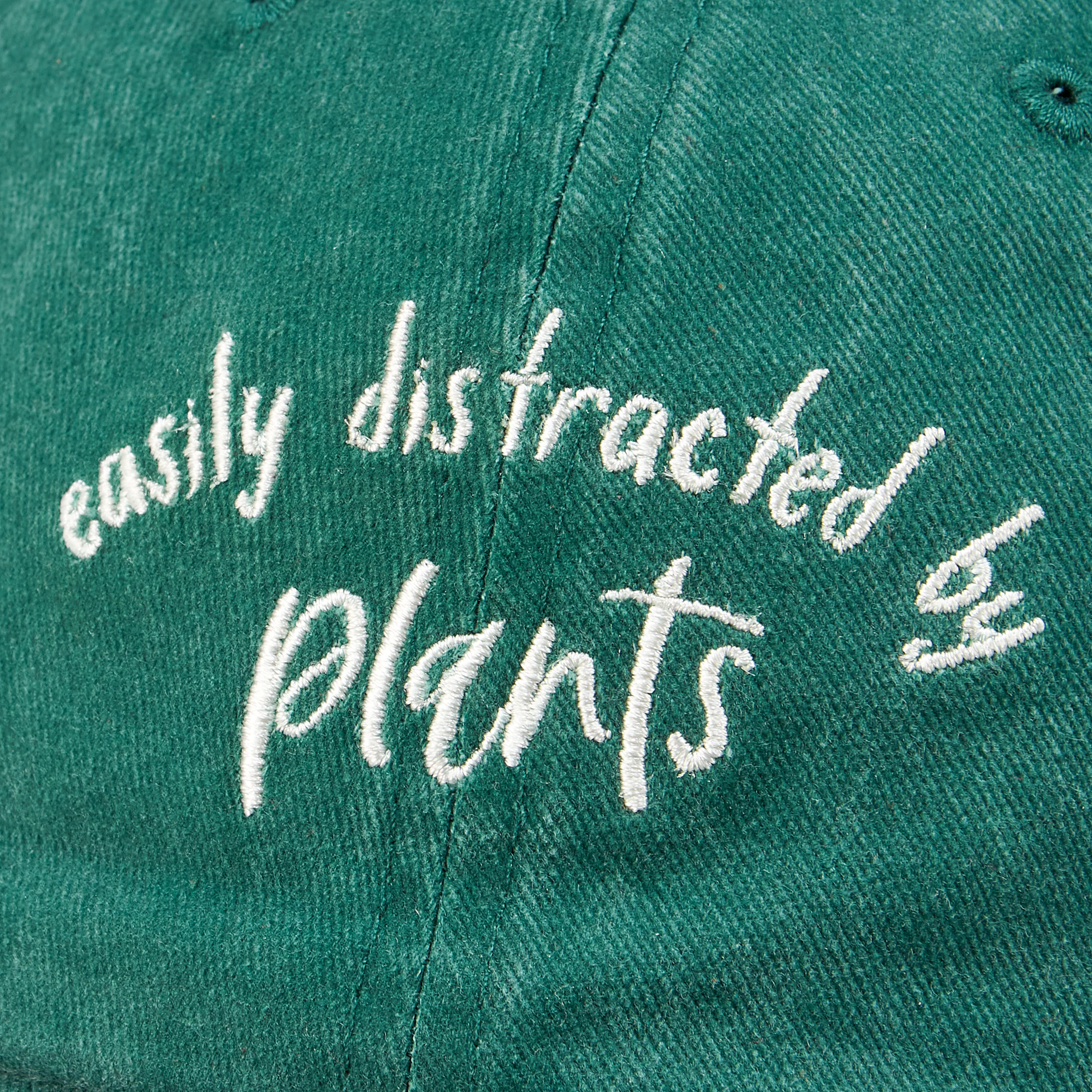 “EASILY DISTRACTED BY PLANTS” GREEN BASEBALL CAP - Image 3