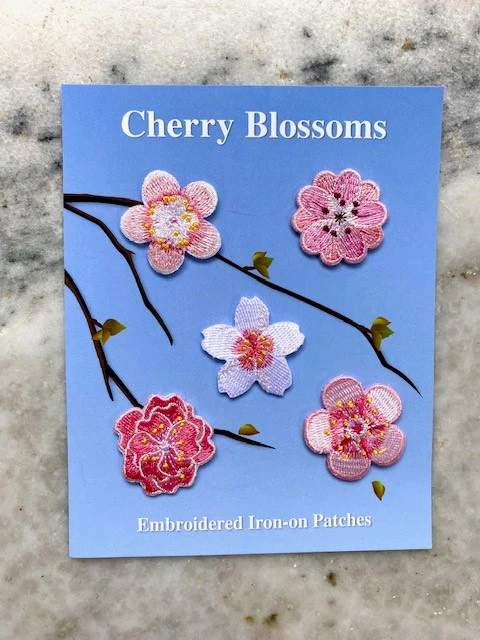 EMBROIDERED CHERRY BLOSSOM PATCHES - Image 3