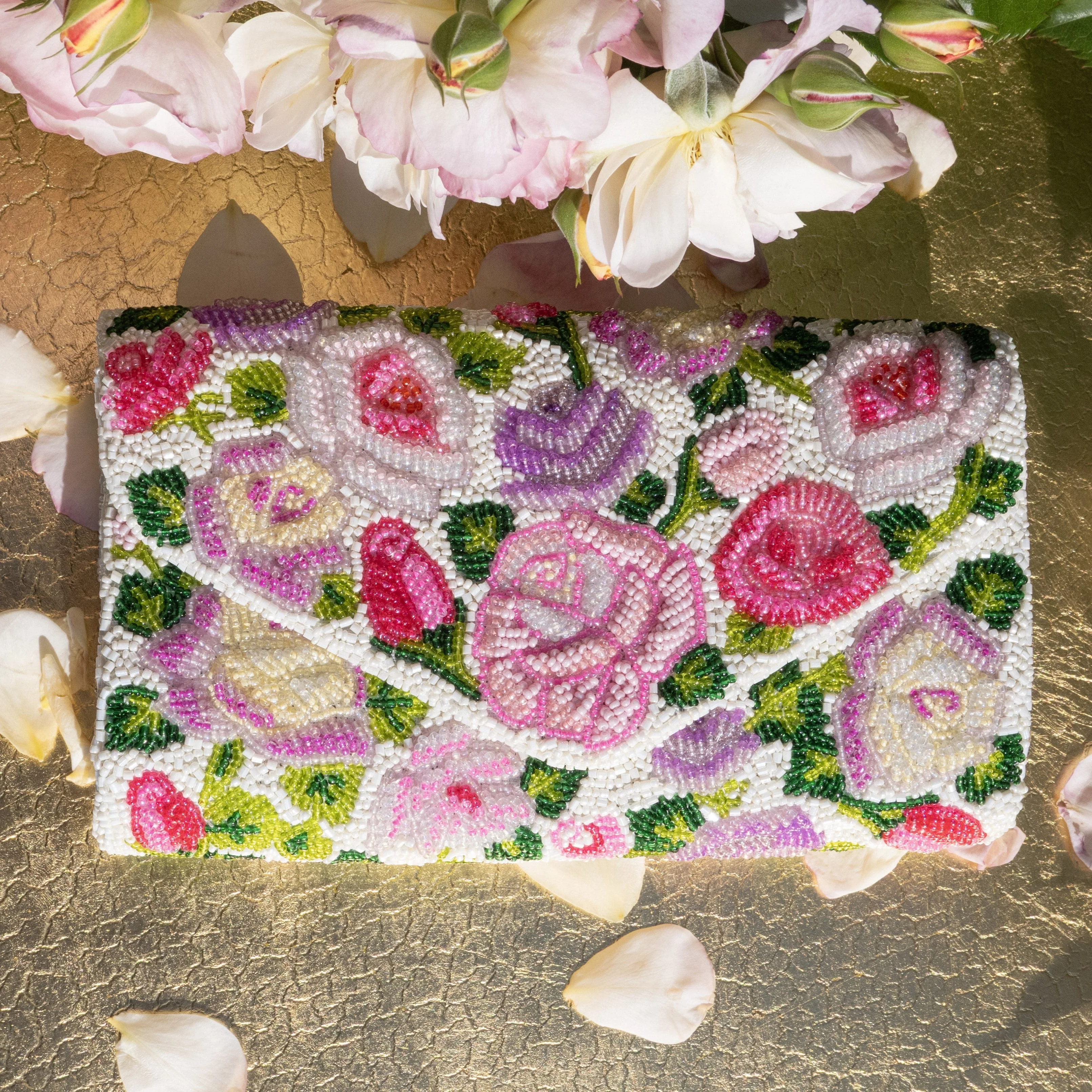 HUNTINGTON ROSE GARDEN BEADED CLUTCH - Image 3