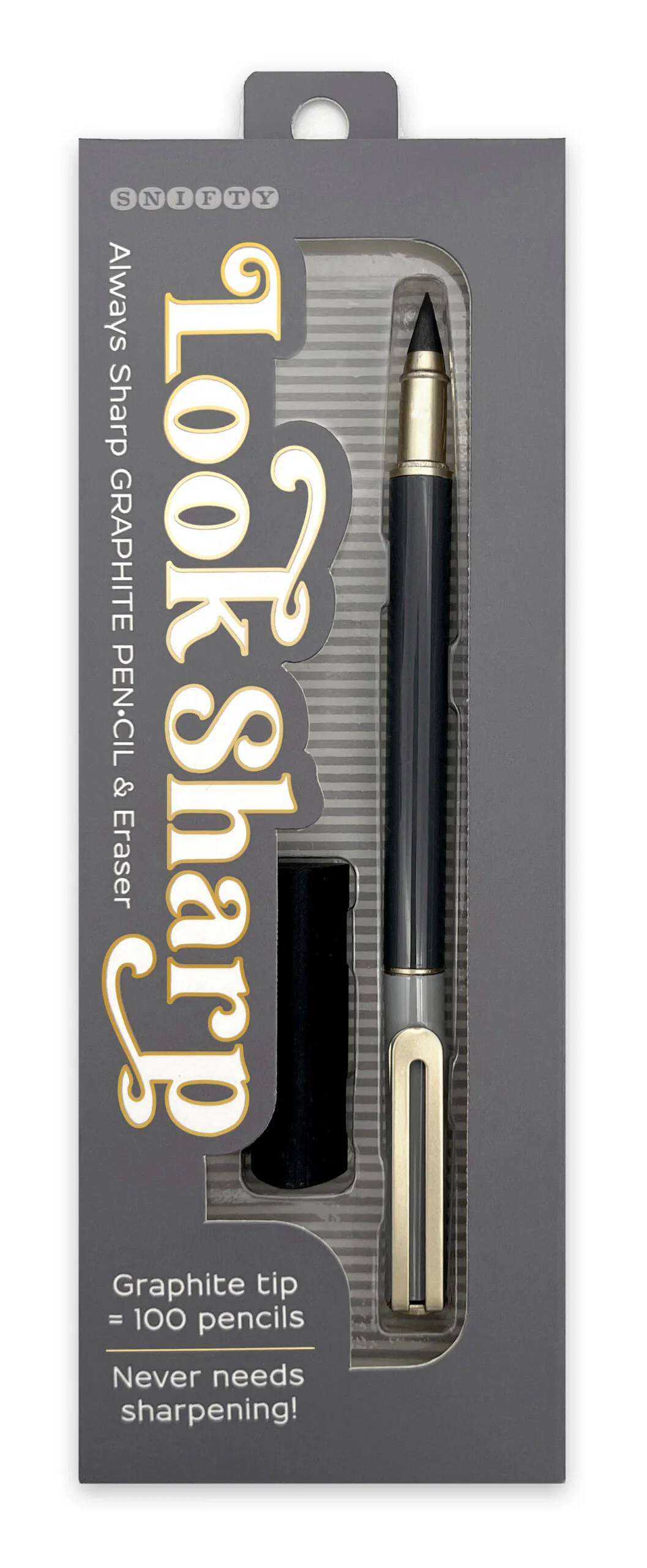 LOOK SHARP GRAPHITE PENCIL AND ERASER SET