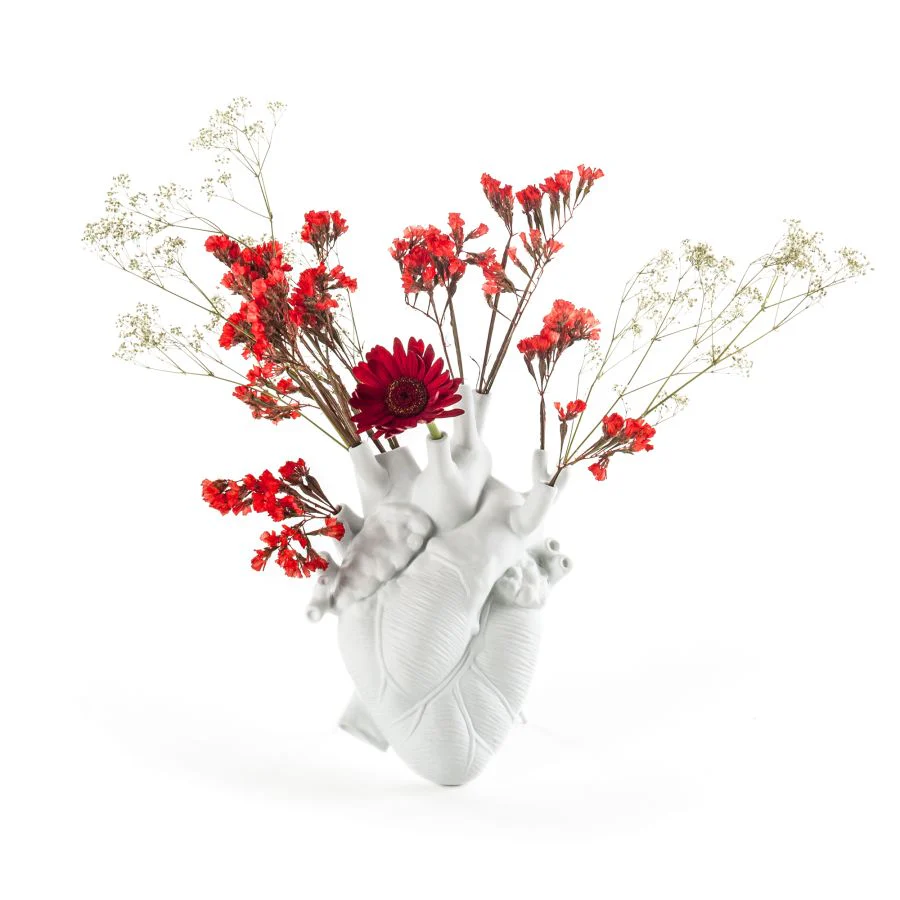 LOVE IN BLOOM PORCELAIN ANATOMICAL HEART VASE - Image 5