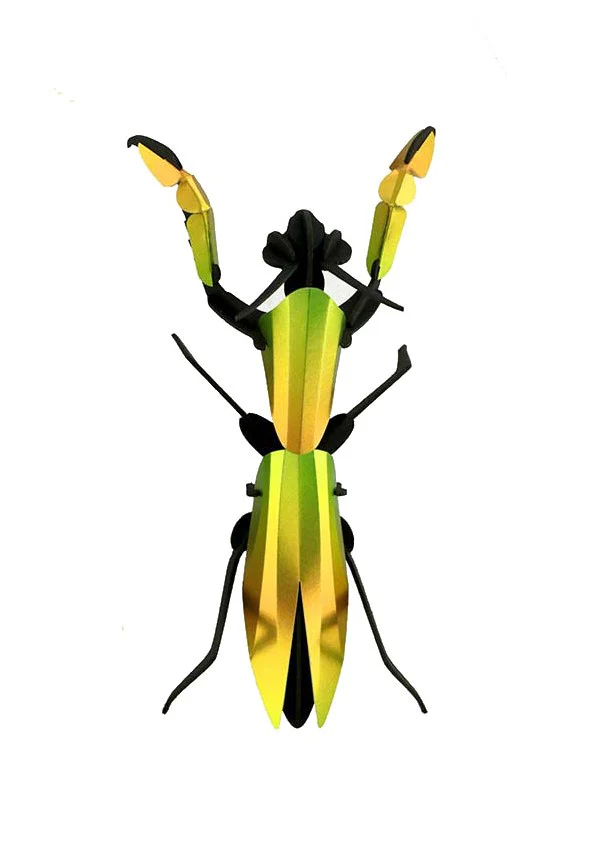 PAPER PRAYING MANTIS KIT - MANGO GREEN