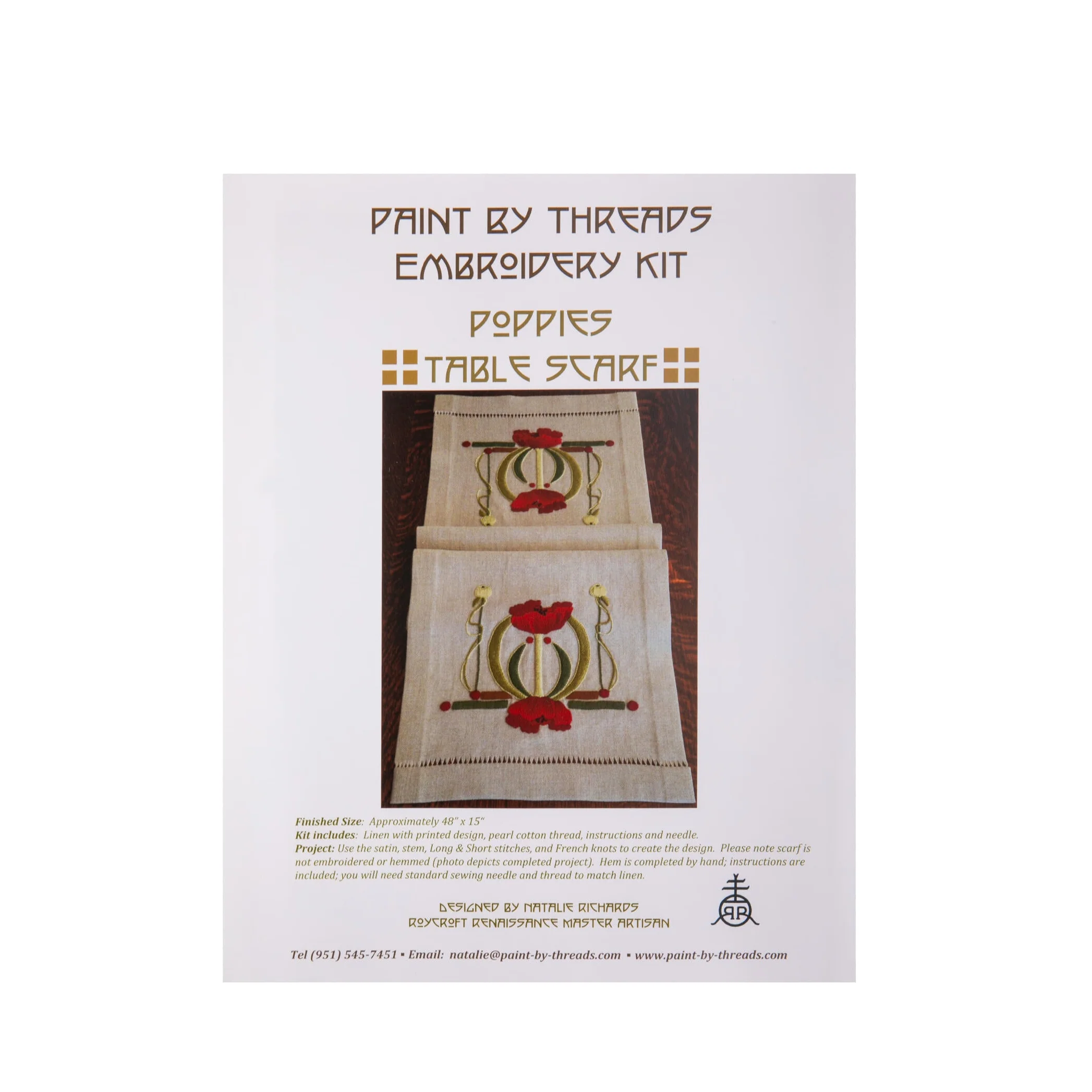 POPPIES TABLE RUNNER EMBROIDERY KIT