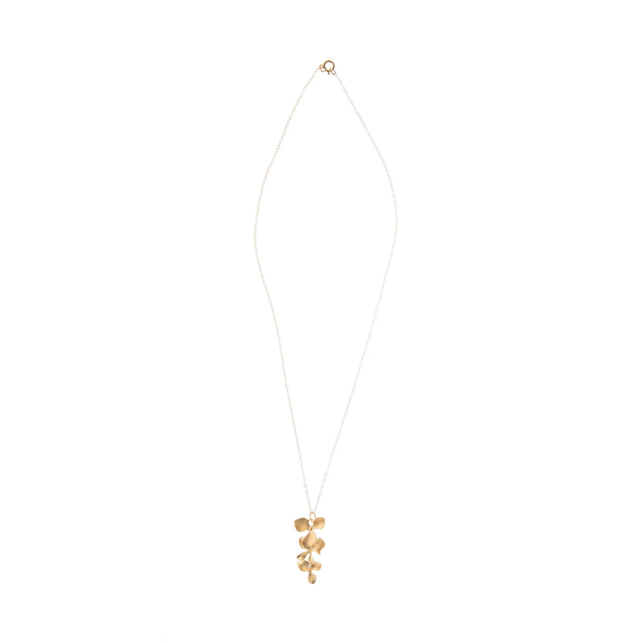 TRIPLE ORCHID CASCADE NECKLACE - Image 2